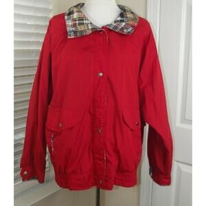 IZZI REVERSIBLE VINTAGE JACKET Red Madris Plaid - Mens LARGE - Hidden Hood